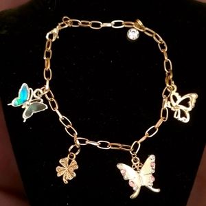 ❤️ Butterfly 🦋 4 Leaf Clover 🍀 Bracelet